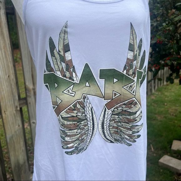 Winged camo Babe Racerback Tank, Sz XL - Picture 4 of 9